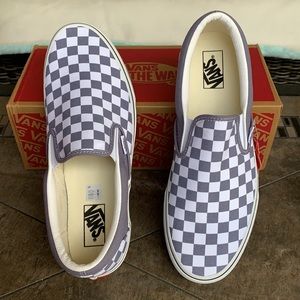 VANS CLASSIC SLIP ON CHECKERBOARD Blgrnt/TRWHT WMN